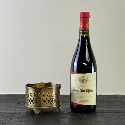 Luxury Vintage Antique Brass Wine Holder Ornante Bottle Stand Barware