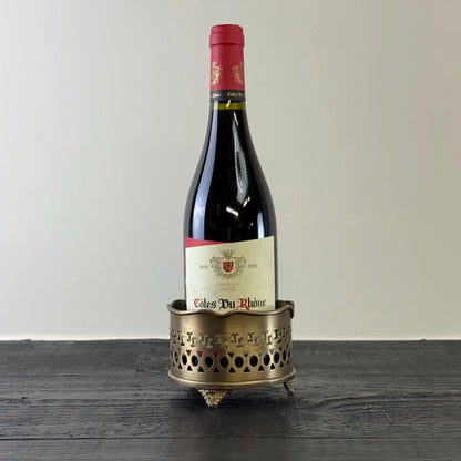 Luxury Vintage Antique Brass Wine Holder Ornante Bottle Stand Barware