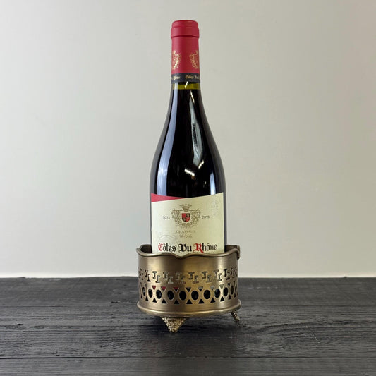 Luxury Vintage Antique Brass Wine Holder Ornante Bottle Stand Barware