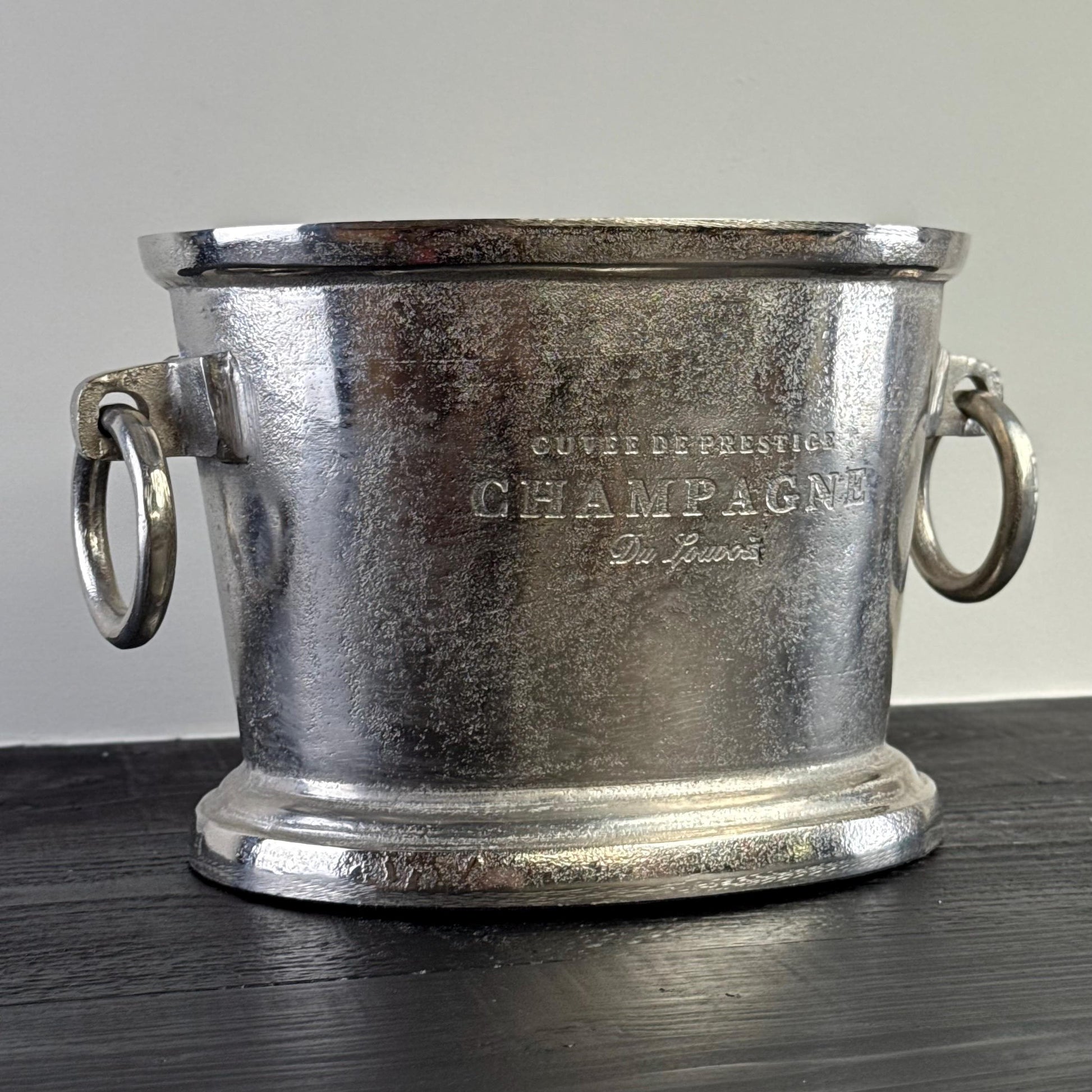 Great Gatsby ~ Solid Cast Engraved Champagne Large Ice Bucket | Wine Cooler Bath