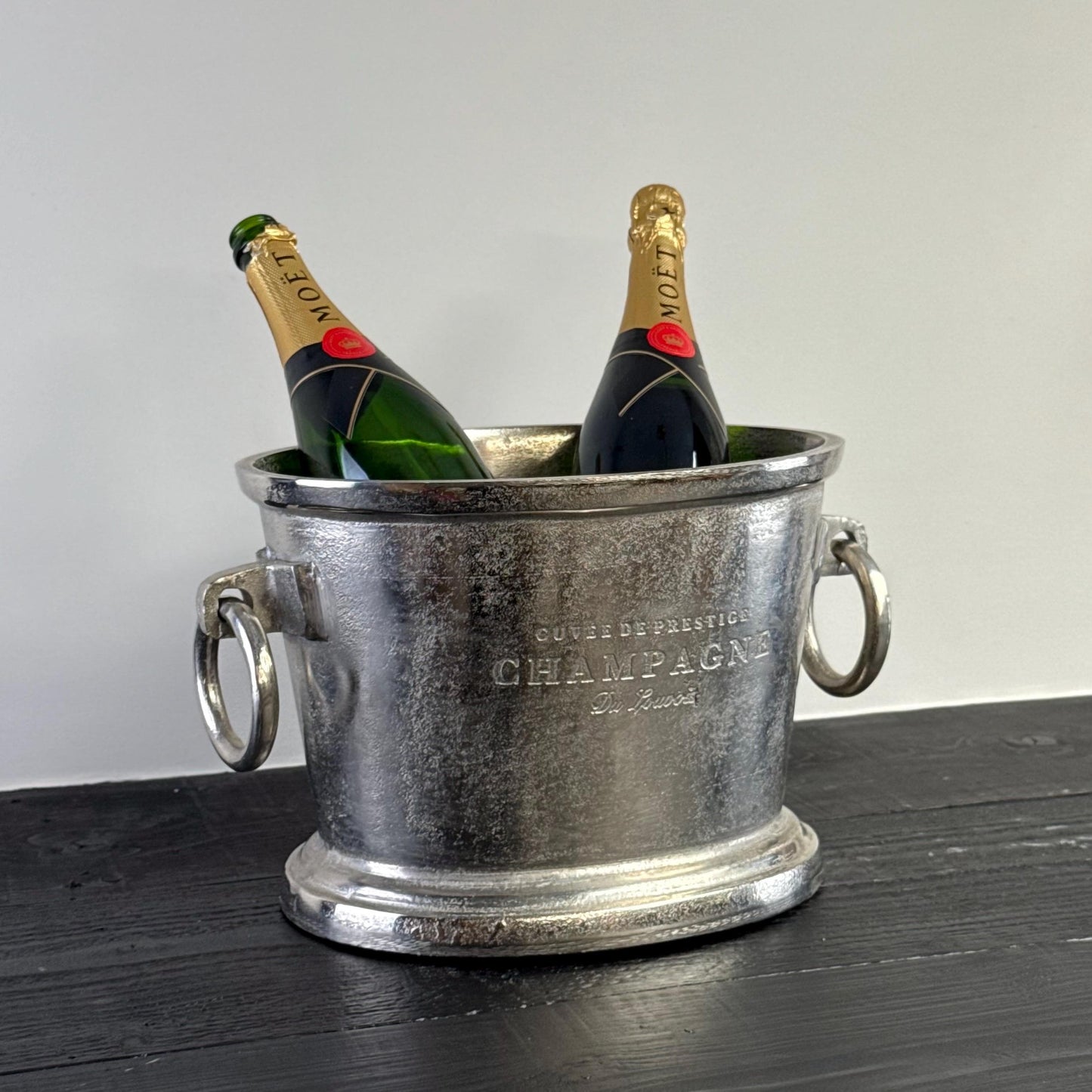 Great Gatsby ~ Solid Cast Engraved Champagne Large Ice Bucket | Wine Cooler Bath