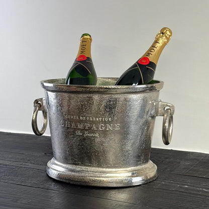 Great Gatsby ~ Solid Cast Engraved Champagne Large Ice Bucket | Wine Cooler Bath