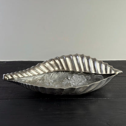 Clam Shell Solid Cast Champagne Ice Bucket - Wine Cooler - Fruit Bowl