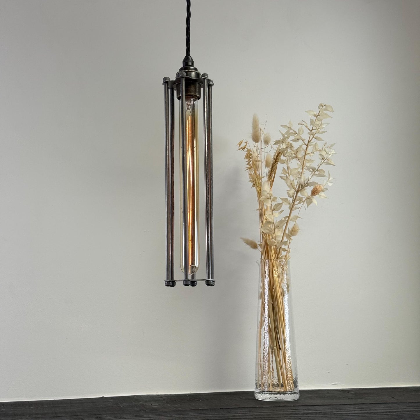 Solid Steel Cage Lampshade | Pendant Set Light ~ 12.5 Inches