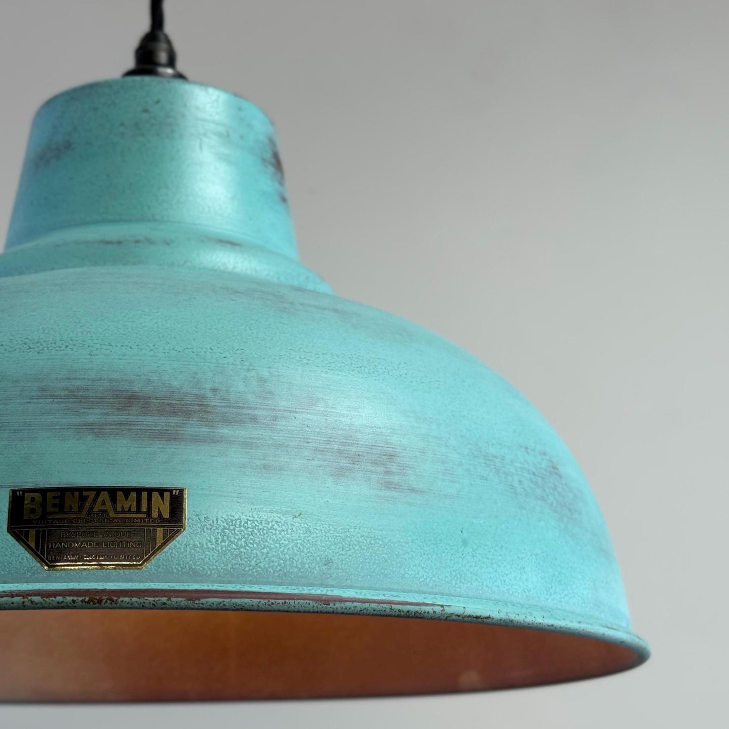 Salthouse XL ~ Verdigris Copper Patina Industrial Shade Light ~ 14.5 Inch