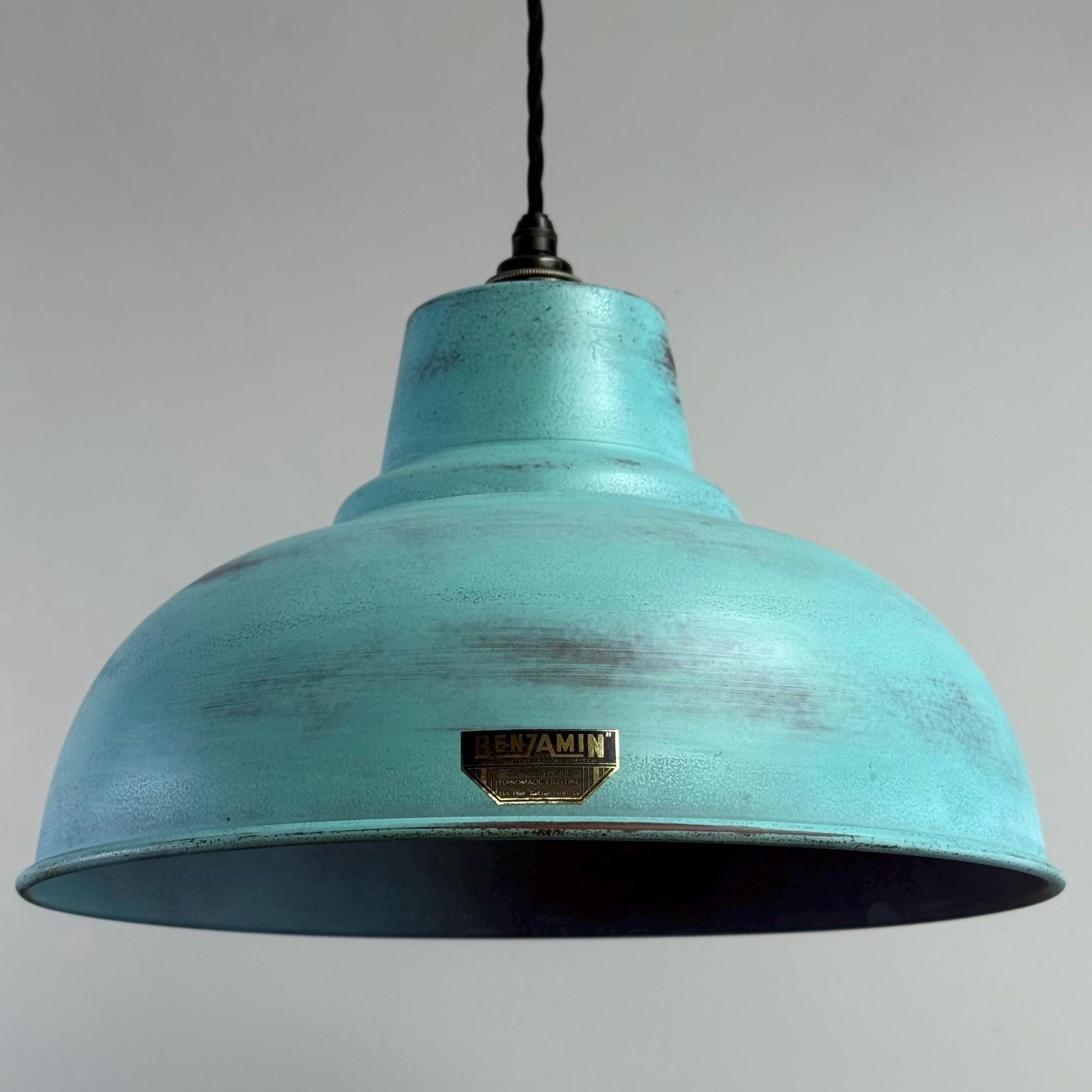 Salthouse XL ~ Verdigris Copper Patina Industrial Shade Light ~ 14.5 Inch