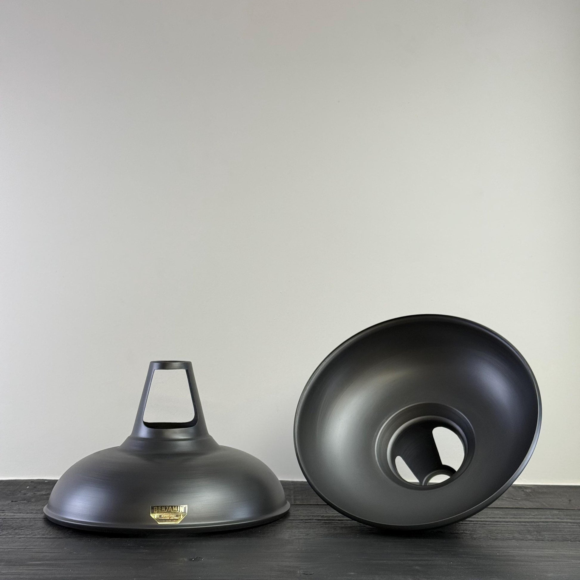 Cawston XL - Pewter Grey Lampshade Slotted Pendant Set Light - 14 Inch