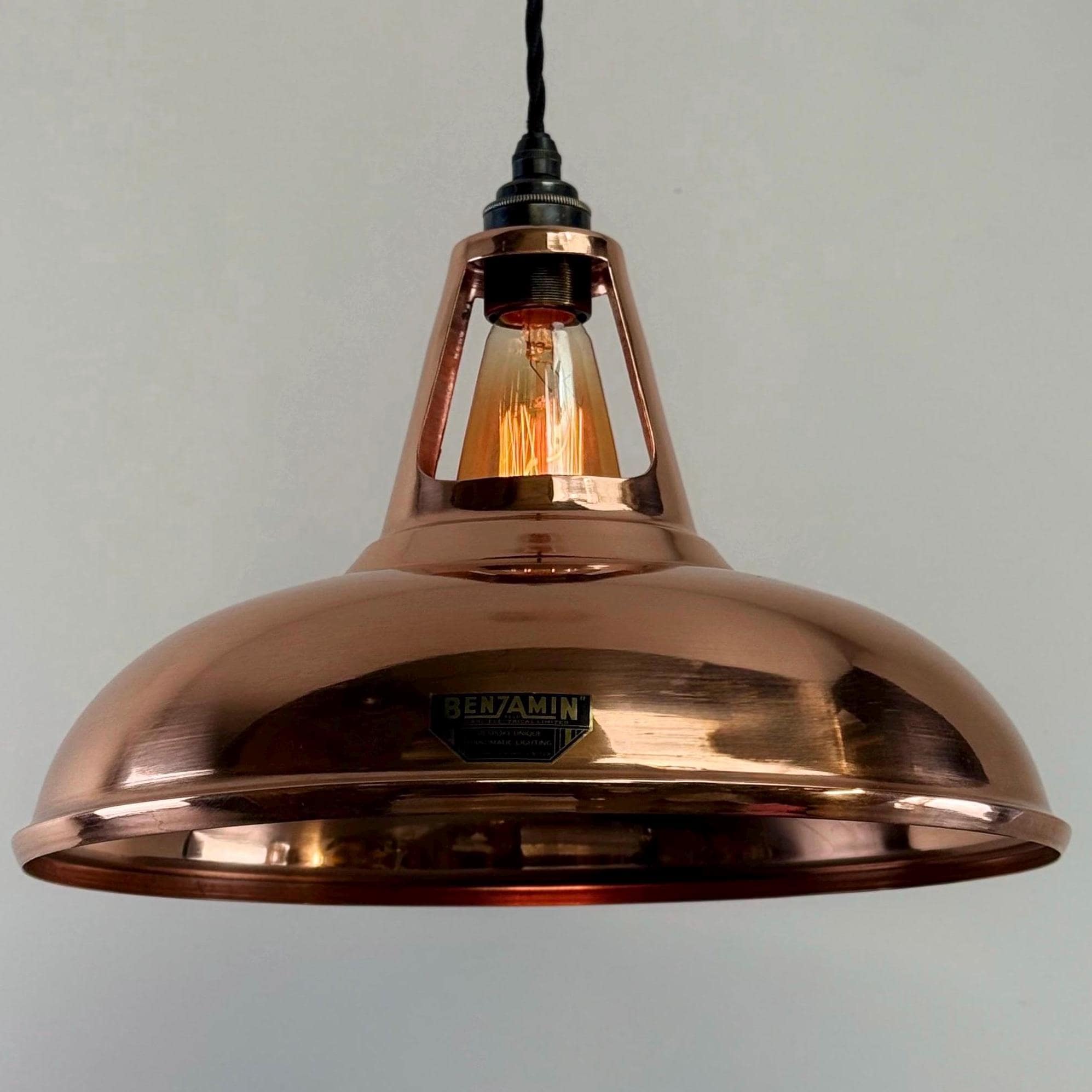 Cawston XL - Genuine Solid Copper Slotted Lampshade Pendant Set