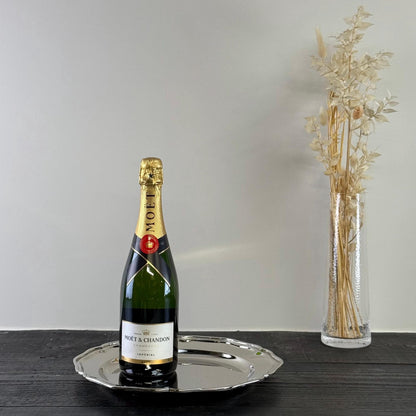 Maxlume ~ Solid Victorian Style Silver Finish Serving Cater Tray Mirror Finish