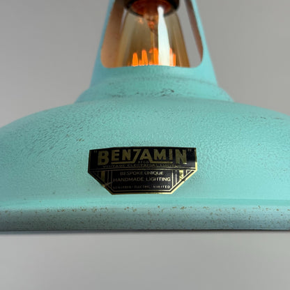 Cawston - Copper Verdigris Patina Finish Slotted Lampshade Pendant Ceiling Light - 11 Inch