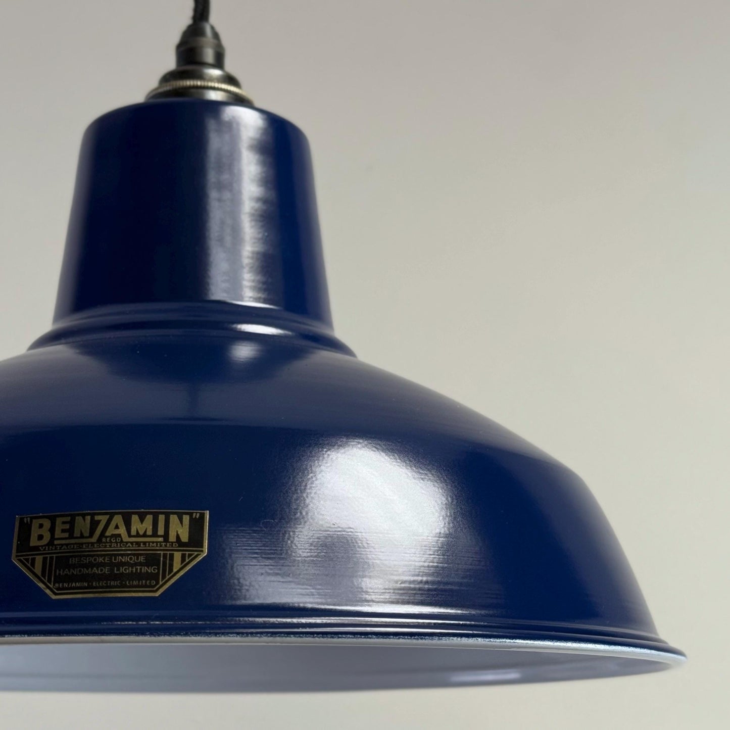 Filby - Royal Blue RLM Reflector Lampshade Pendant Set Light - 12.5 Inch