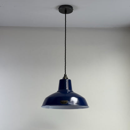 Filby - Royal Blue RLM Reflector Lampshade Pendant Set Light - 12.5 Inch