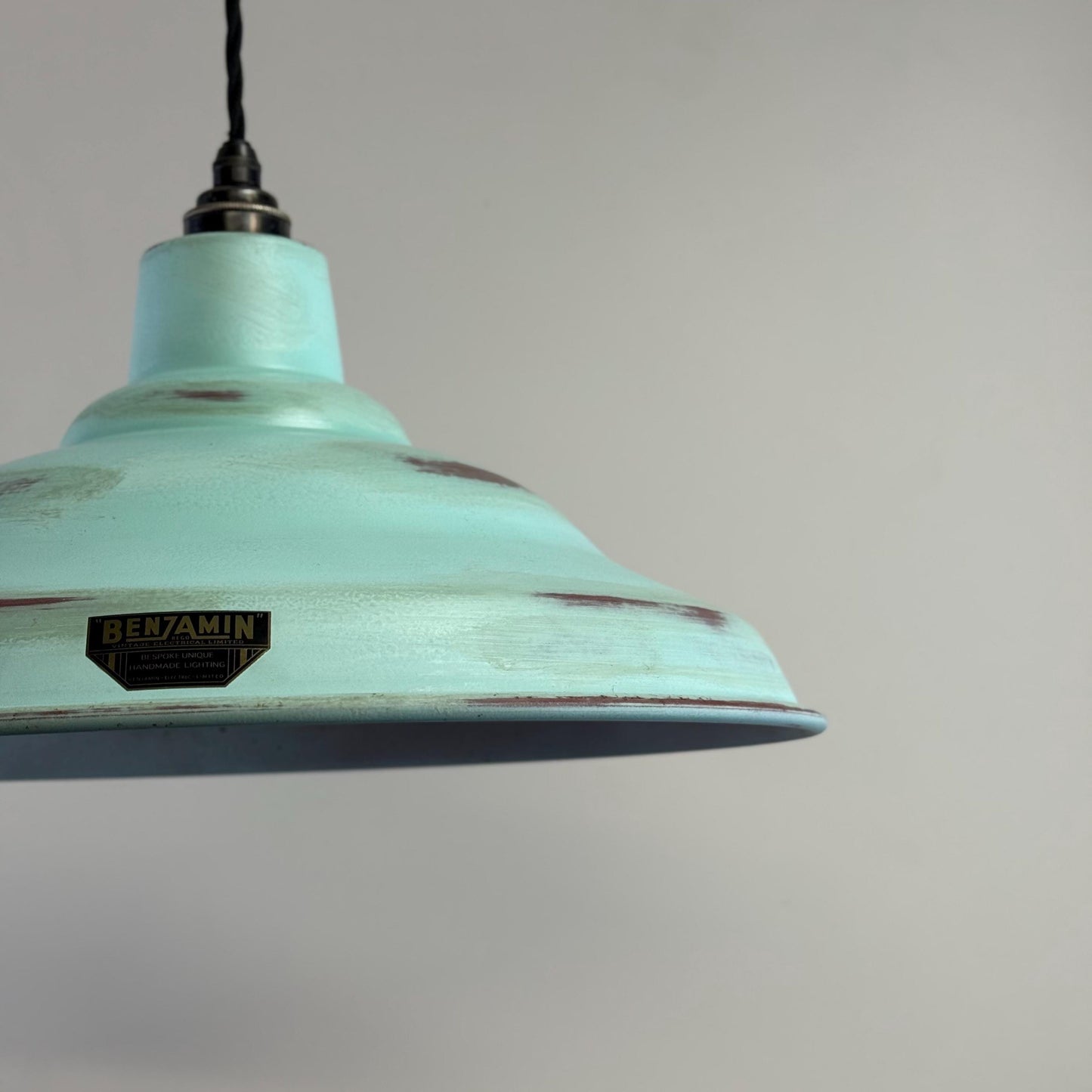 Bawsey ~ Copper Verdigris Lampshade Pendant Ceiling Light ~ 16 Inch