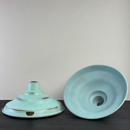 Bawsey ~ Copper Verdigris Lampshade Pendant Ceiling Light ~ 16 Inch