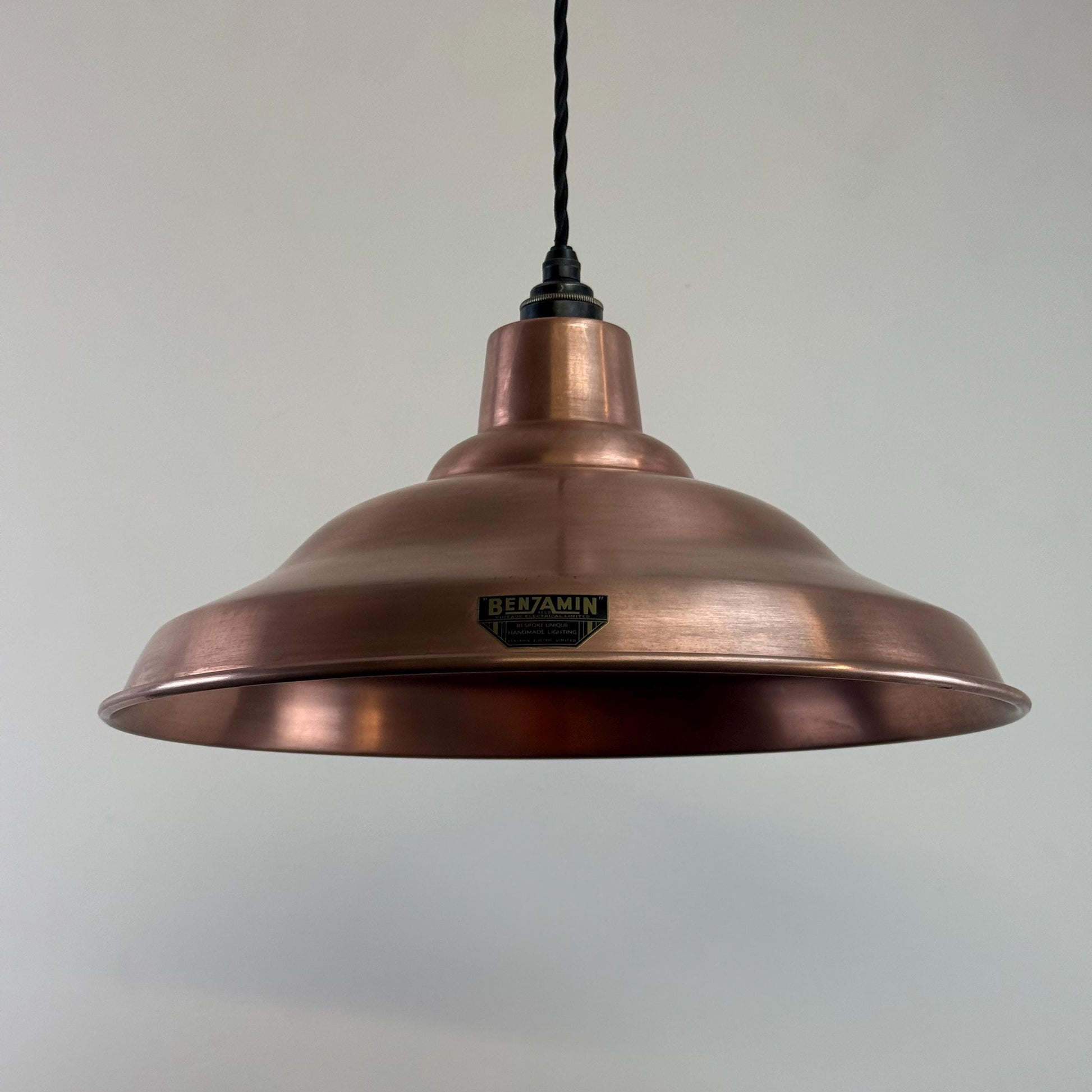 Bawsey ~ Antique Copper Industrial factory shade light ~ 16 Inch