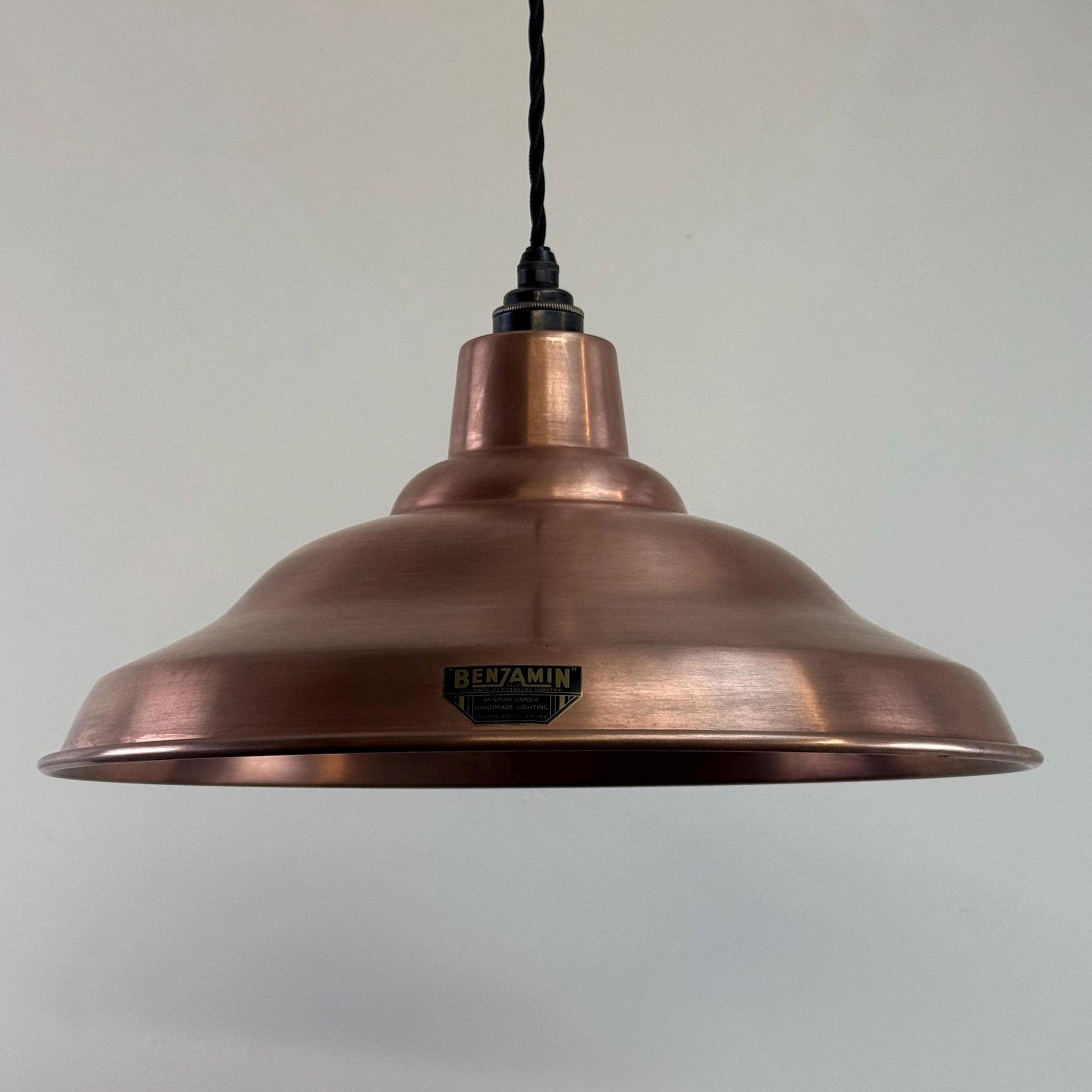 Bawsey ~ Antique Copper Industrial factory shade light ~ 16 Inch