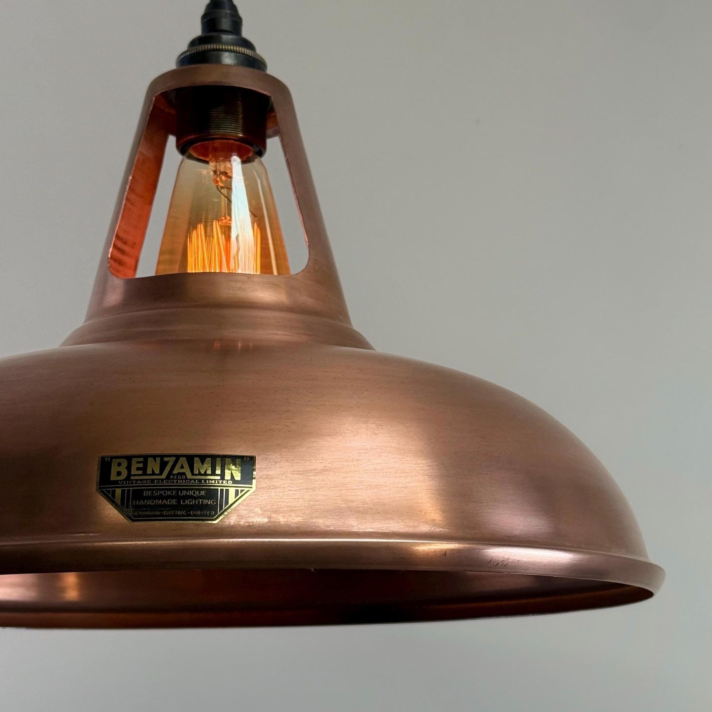 Cawston XL - Antique Copper Lampshade Pendant Set Light - 14 Inch