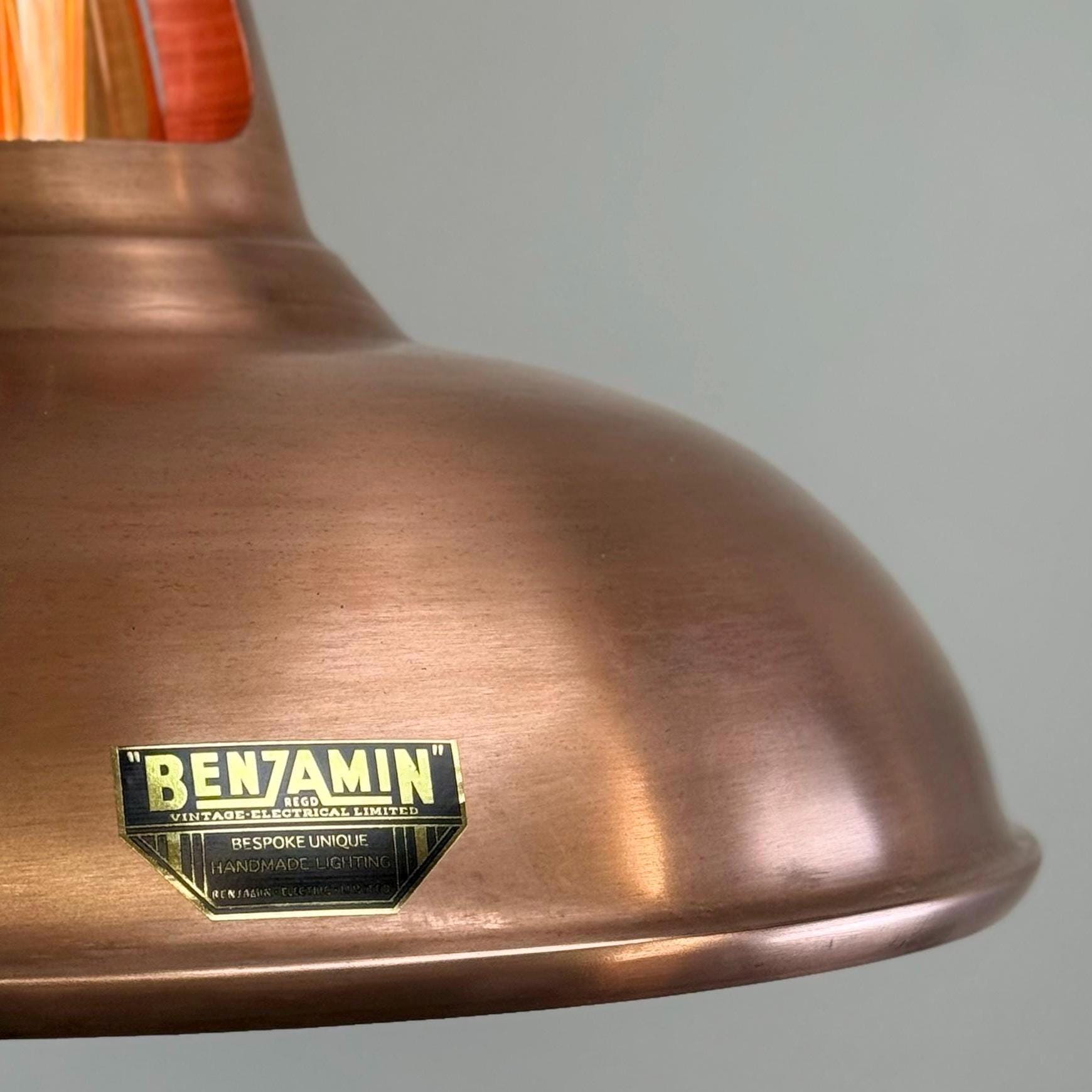 Cawston XL - Antique Copper Lampshade Pendant Set Light - 14 Inch