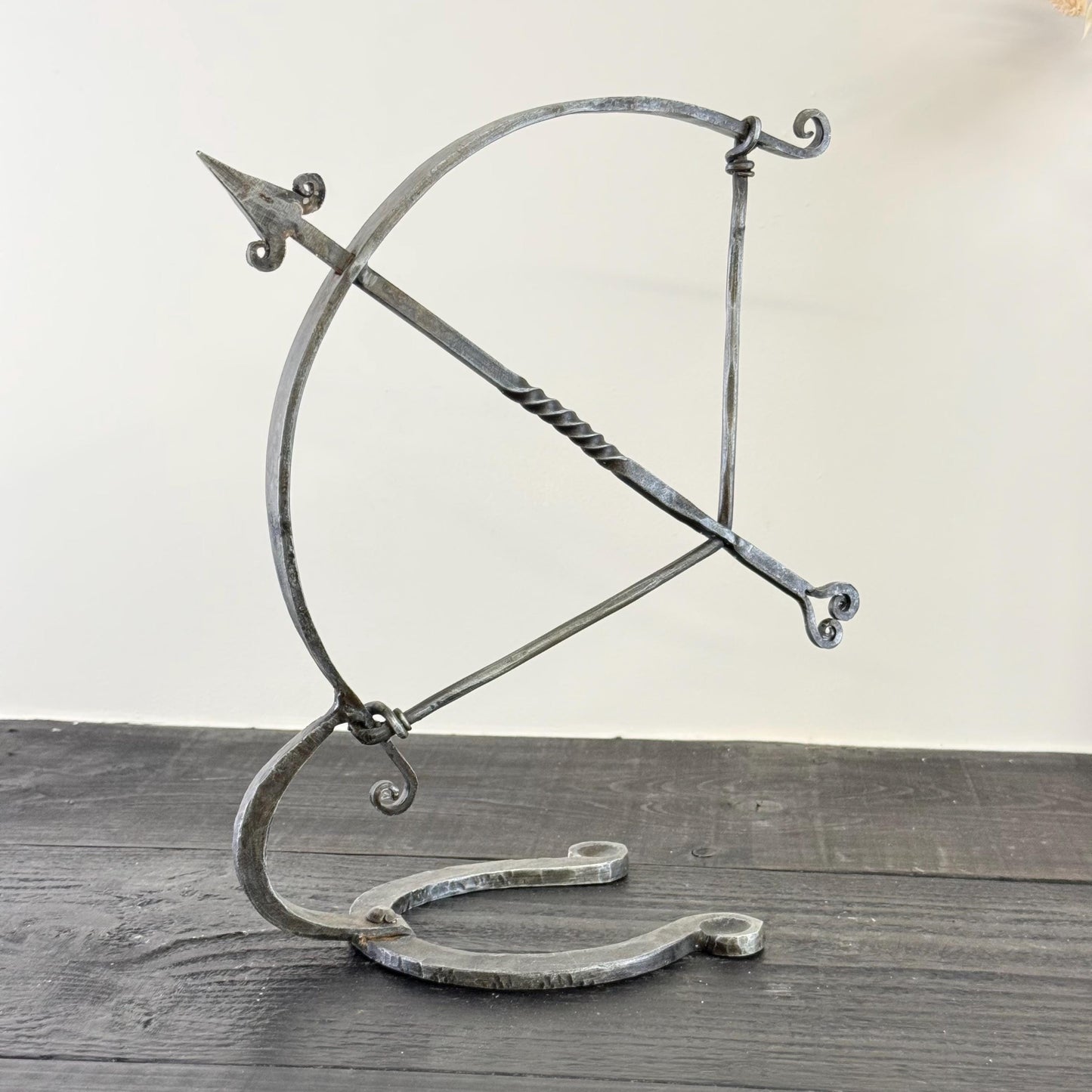 Armillary Arrow Solid Wrought Iron Sculpture