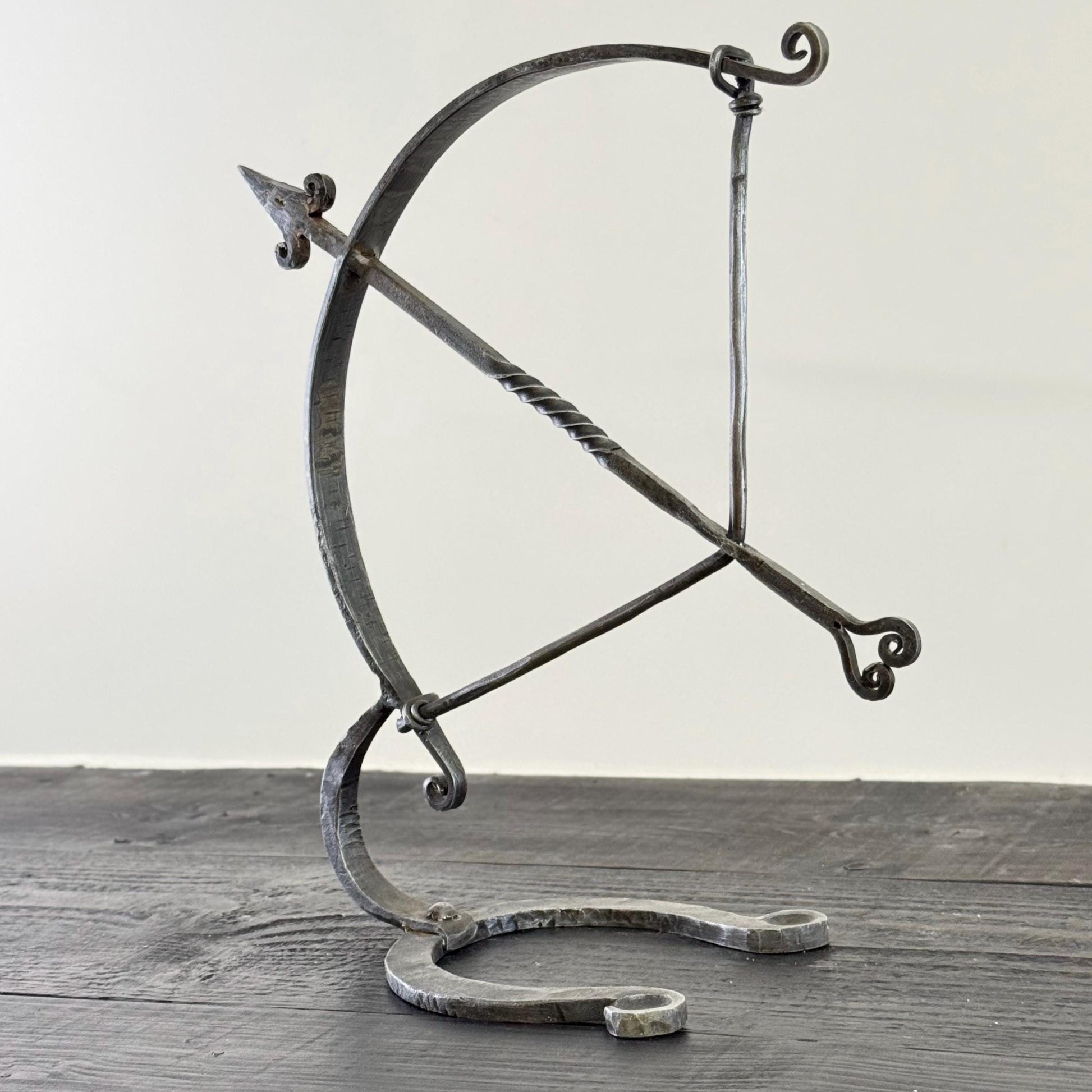 Armillary Arrow Solid Wrought Iron Sculpture