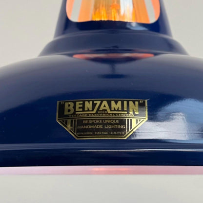 Cawston - Royal Blue Slotted Lampshade Pendant Set Light *Factory Second* - 11 Inch