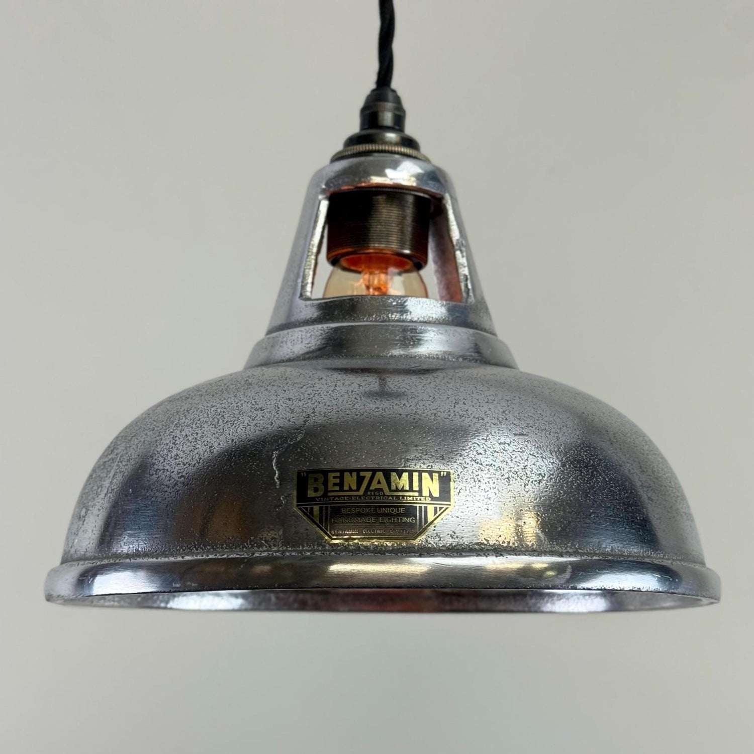 Cawston Small ~ Cast Solid Lampshade Slotted Design Pendant Set Light | Ceiling Dining Room ~ 9 Inch