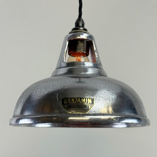Cawston Small ~ Cast Solid Lampshade Slotted Design Pendant Set Light | Ceiling Dining Room ~ 9 Inch