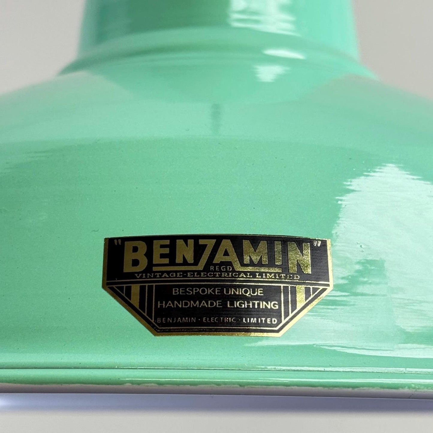 Filby ~ Fresh Teal Green RLM Reflector Lampshade Pendant Set Light ~ 12.5 Inch