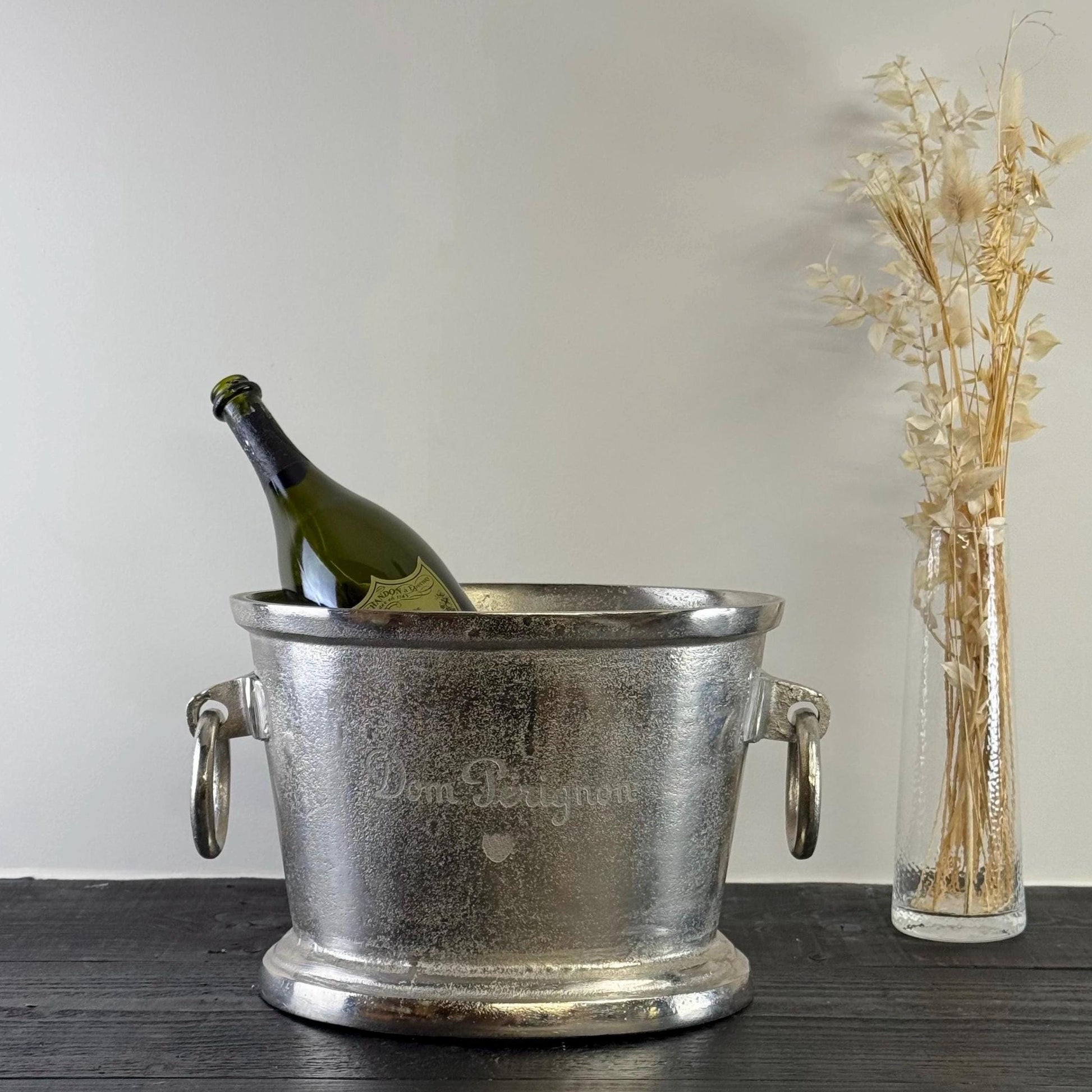 Dom Perignon Great Gatsby ~ Solid Cast Engraved Champagne Large Ice Bucket | Wine Cooler Bath