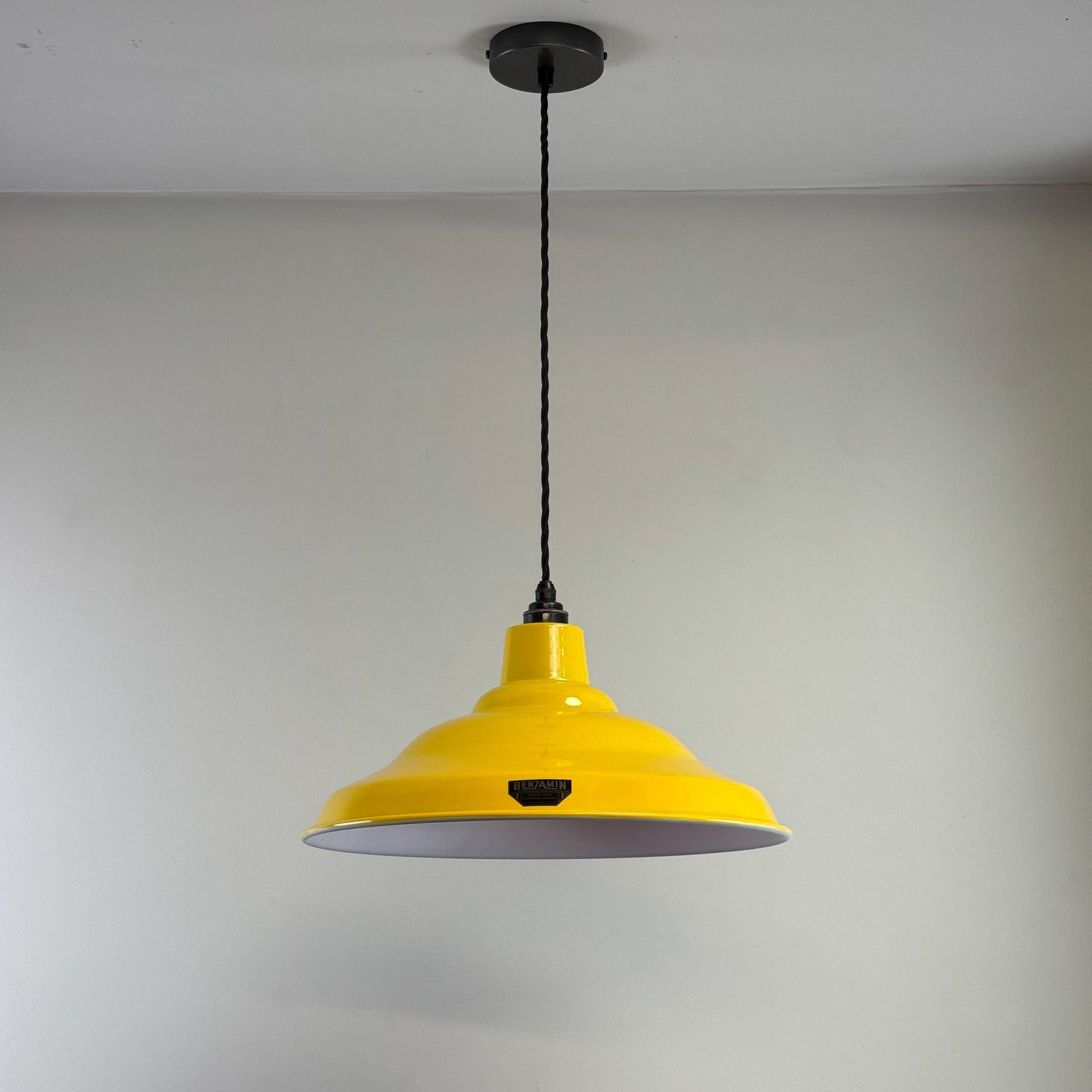 Bawsey ~ Summer Yellow Lampshade Pendant Set Light *Factory Second* ~ 16 Inch