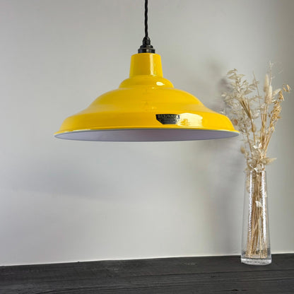 Bawsey ~ Summer Yellow Lampshade Pendant Set Light *Factory Second* ~ 16 Inch