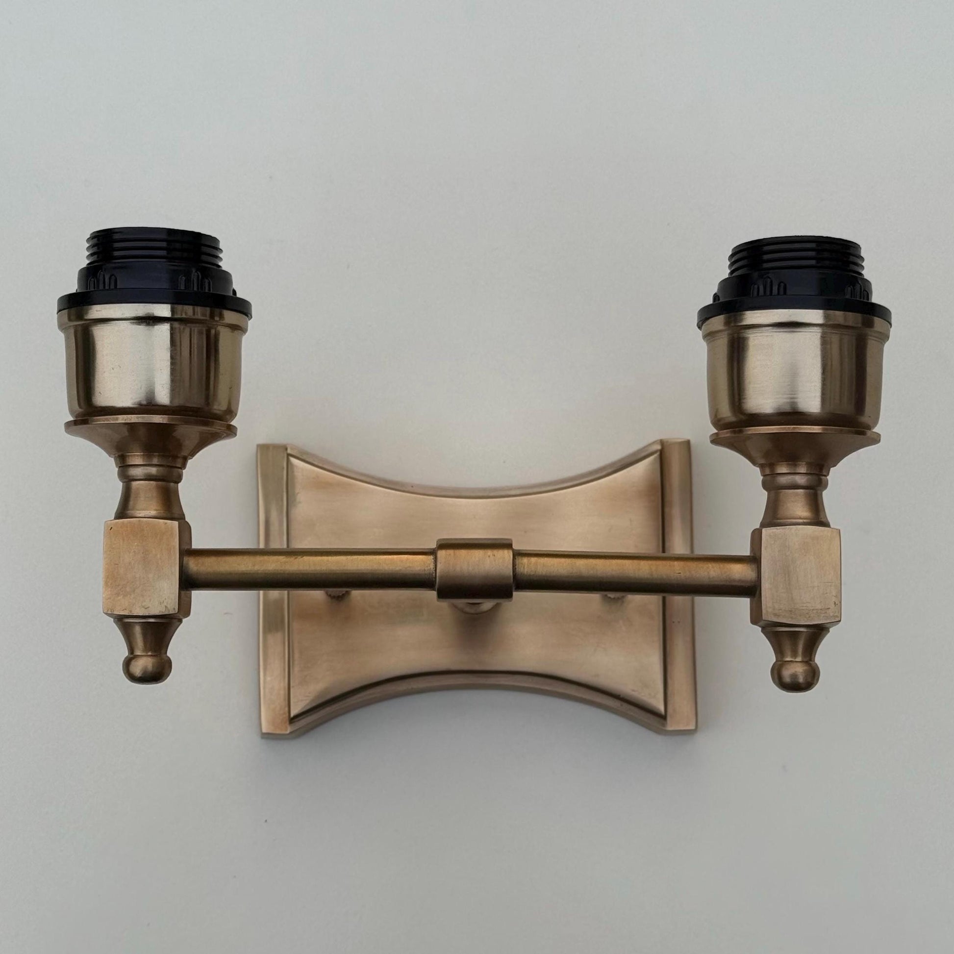 Double Antique Brass Wall Sconce Industrial Vintage Light
