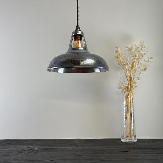 Cawston - Silver Solid Cast Aluminium Coolicon Lampshade Pendant Set Light - 11 Inch
