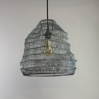 Walton ~ Beehive Large Silver Wire Mesh Lampshade Pendant Ceiling Light