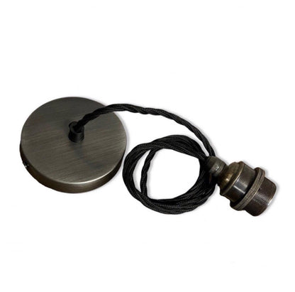 Bramerton ~ Rusted Industrial Benflux Lamp Shade Benflux Pendant Set Light - 12 Inch