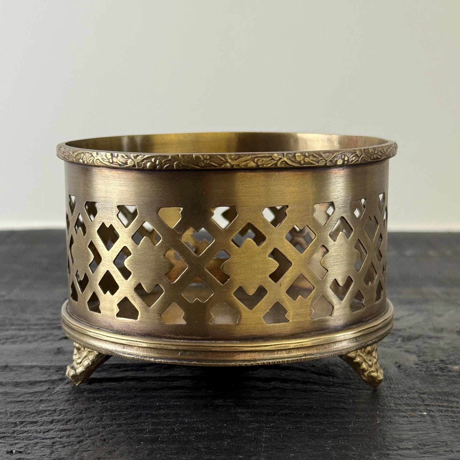 Luxury Vintage Antique Brass Wine Holder Ornante Bottle Stand Barware