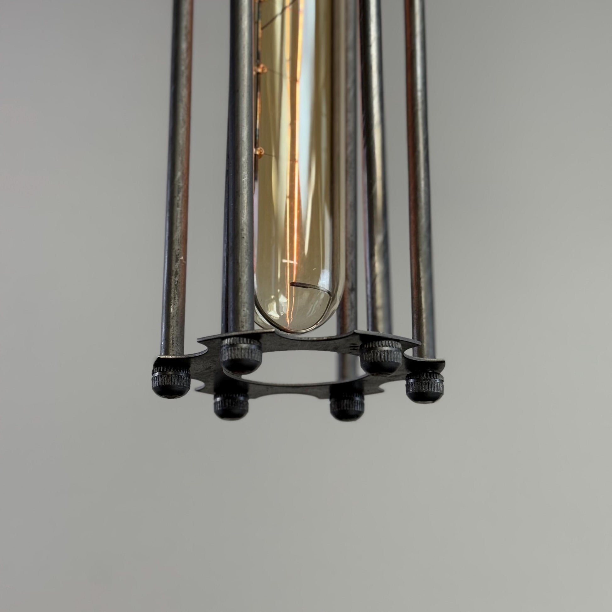 Solid Steel Cage Lampshade | Pendant Set Light ~ 12.5 Inches