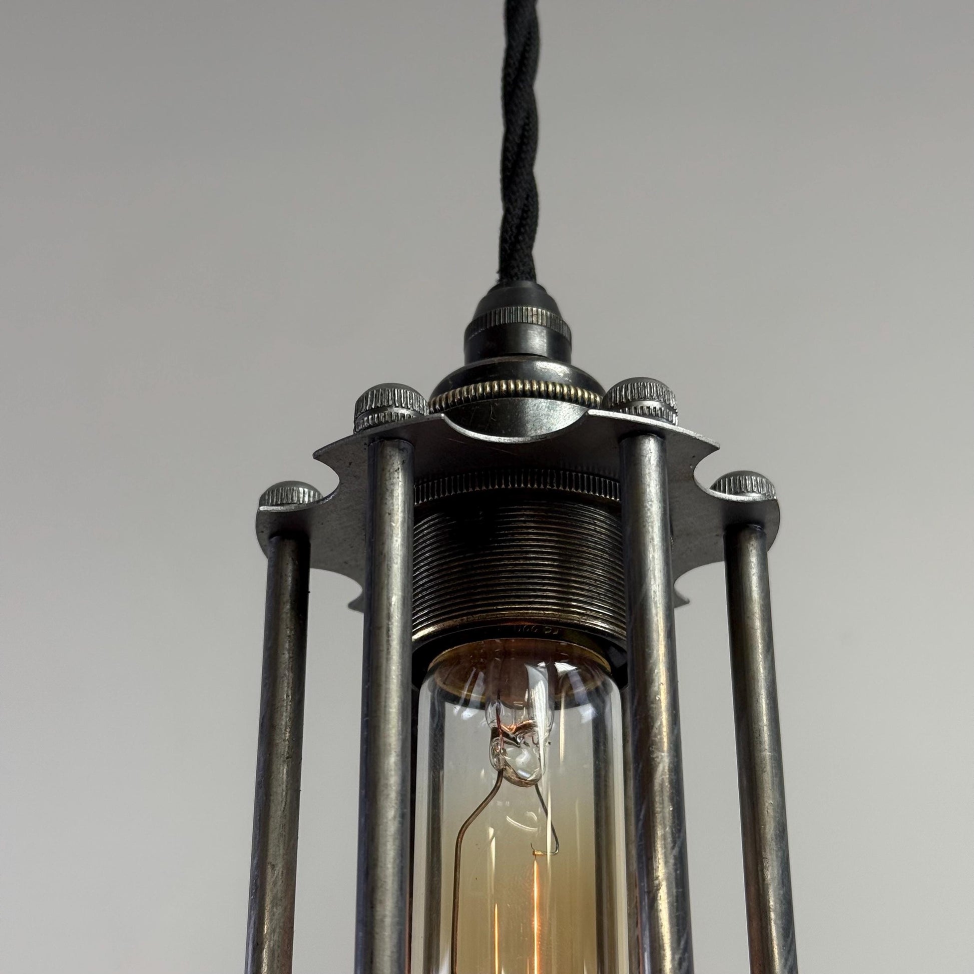 Solid Steel Cage Lampshade | Pendant Set Light ~ 12.5 Inches