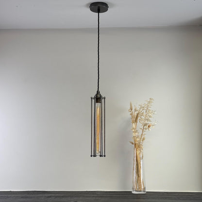 Solid Steel Cage Lampshade | Pendant Set Light ~ 12.5 Inches