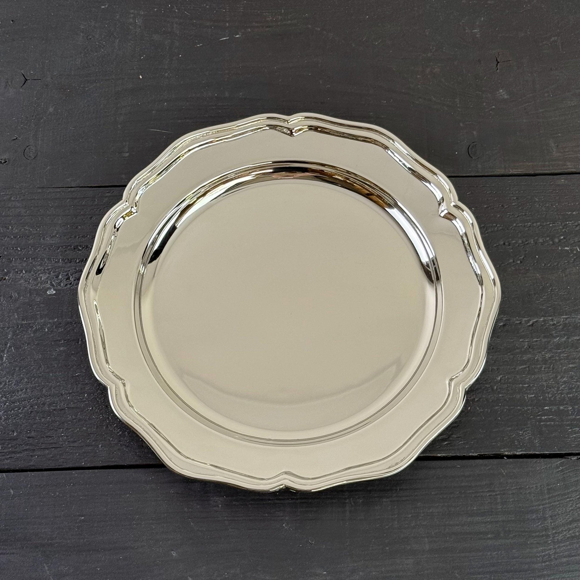 Maxlume ~ Solid Victorian Style Silver Finish Serving Cater Tray Mirror Finish