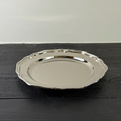 Maxlume ~ Solid Victorian Style Silver Finish Serving Cater Tray Mirror Finish