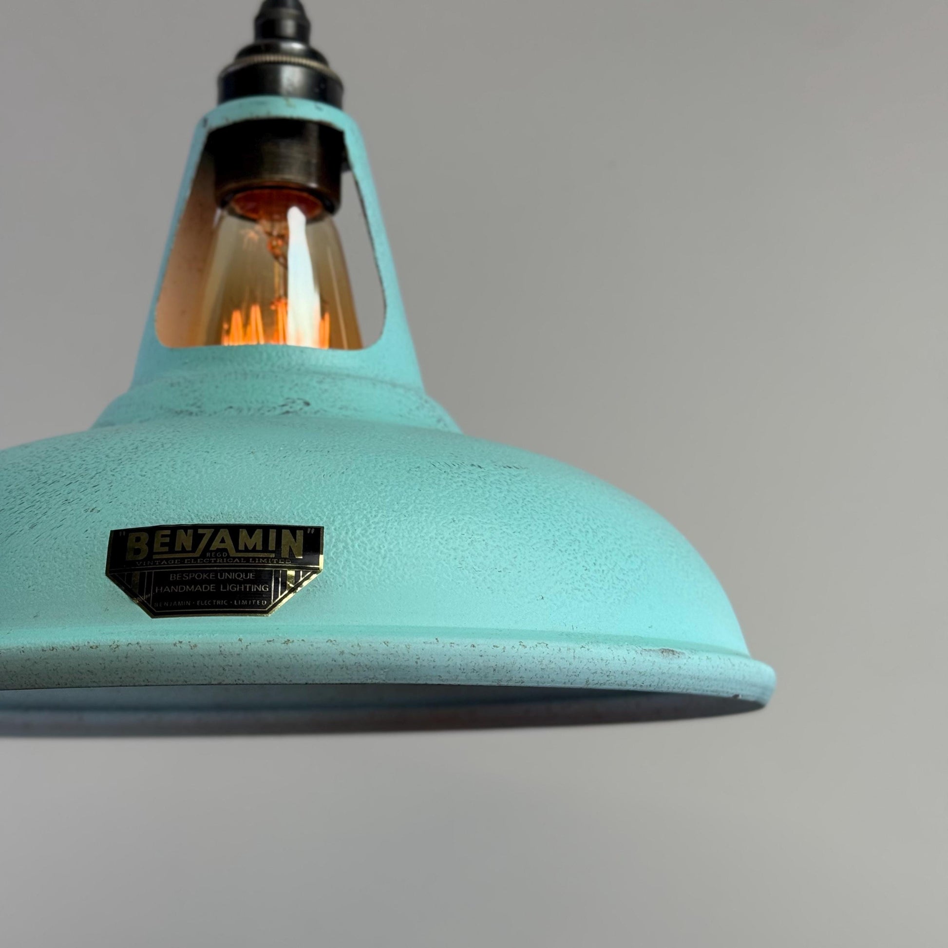 Cawston - Copper Verdigris Patina Finish Slotted Lampshade Pendant Ceiling Light - 11 Inch