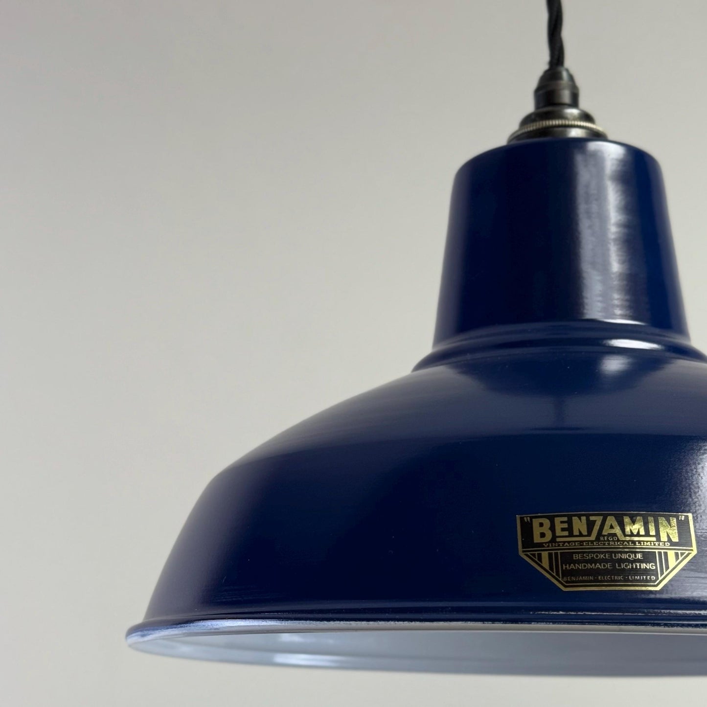 Filby - Royal Blue RLM Reflector Lampshade Pendant Set Light - 12.5 Inch