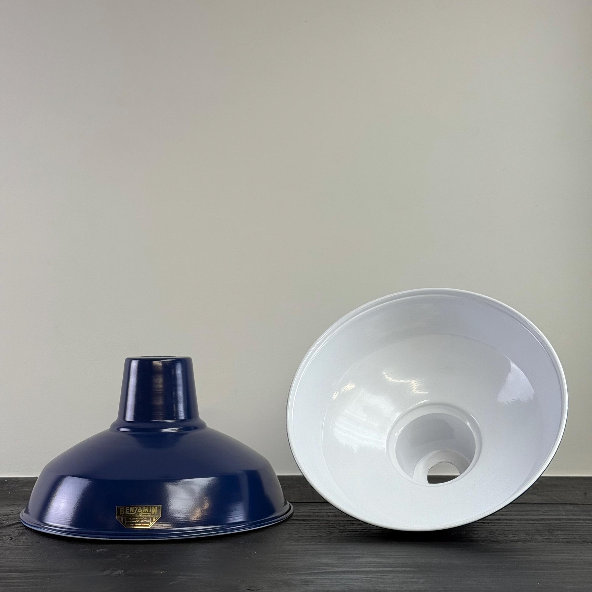 Filby - Royal Blue RLM Reflector Lampshade Pendant Set Light - 12.5 Inch
