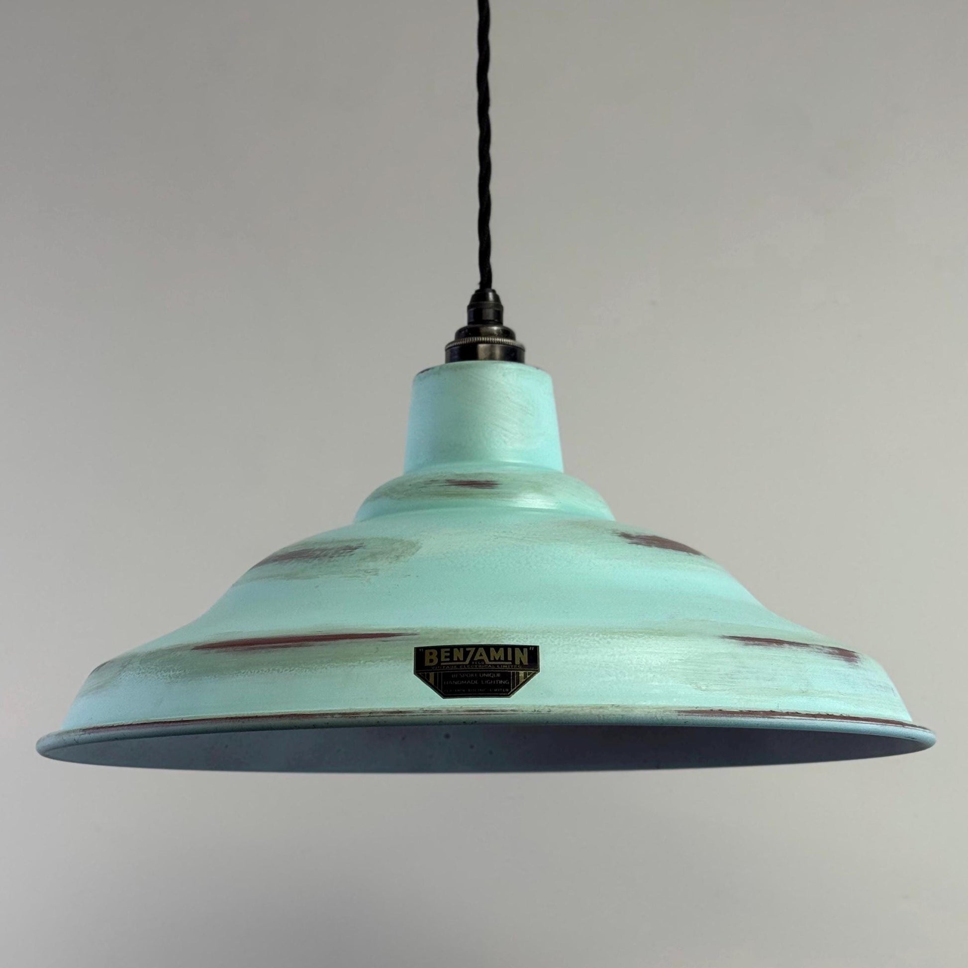Bawsey ~ Copper Verdigris Lampshade Pendant Ceiling Light ~ 16 Inch