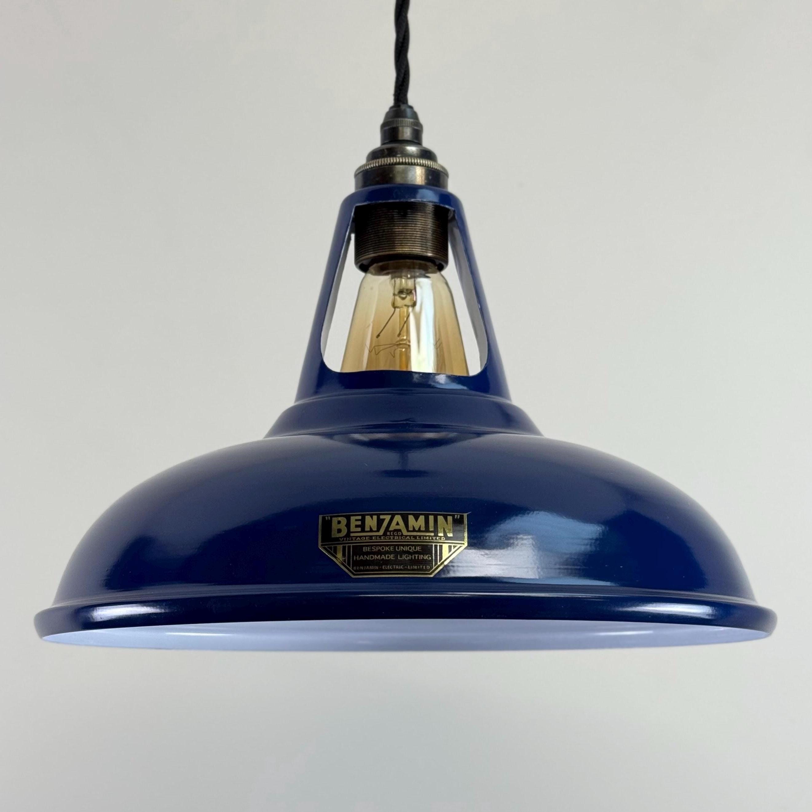 Cawston - Royal Blue Slotted Lampshade Pendant Set Light *Factory