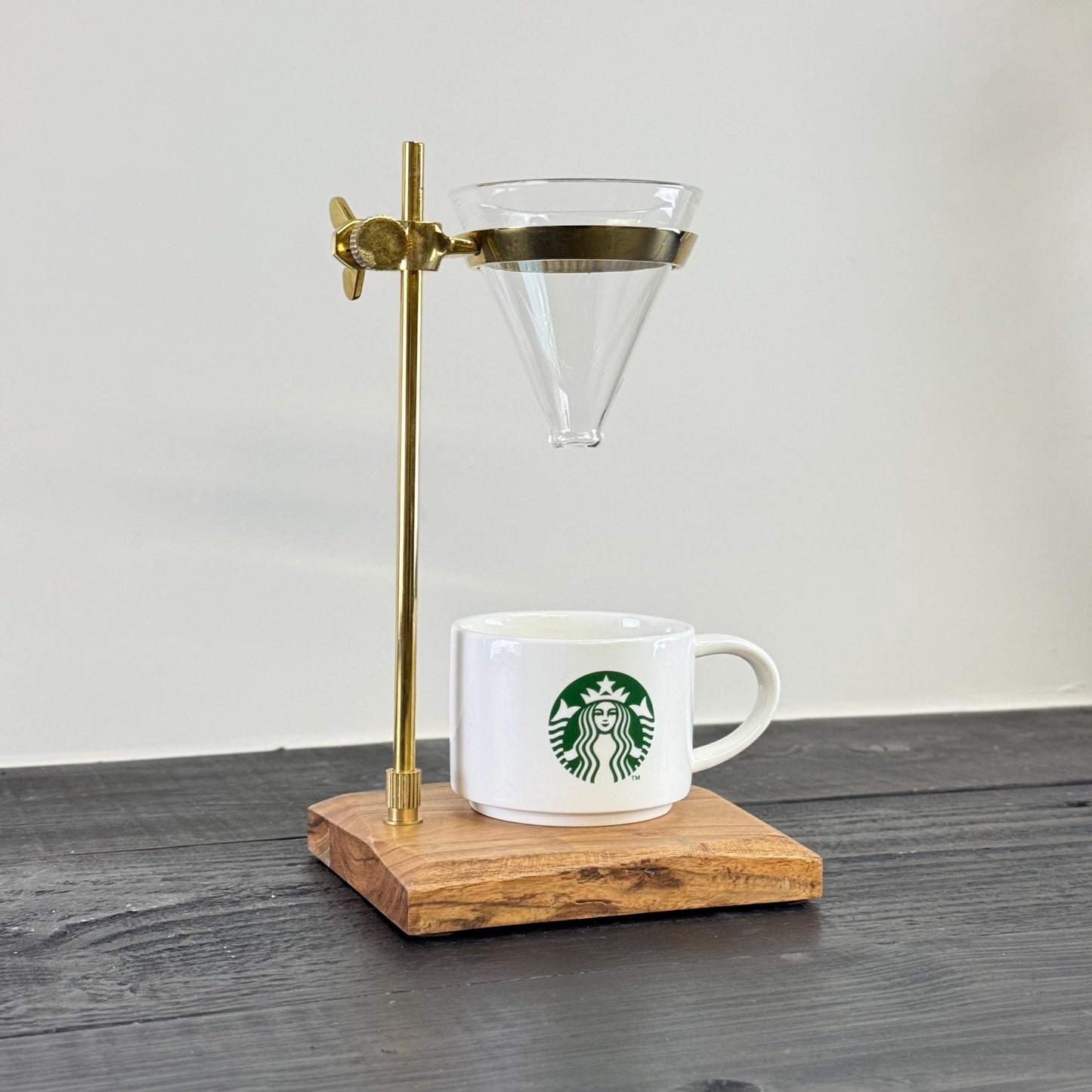 Slow Drip Coffee Pourer | Pour Over Drip Gourmet Kitchen Station Stand With Funnel & Filters | Glass Holder