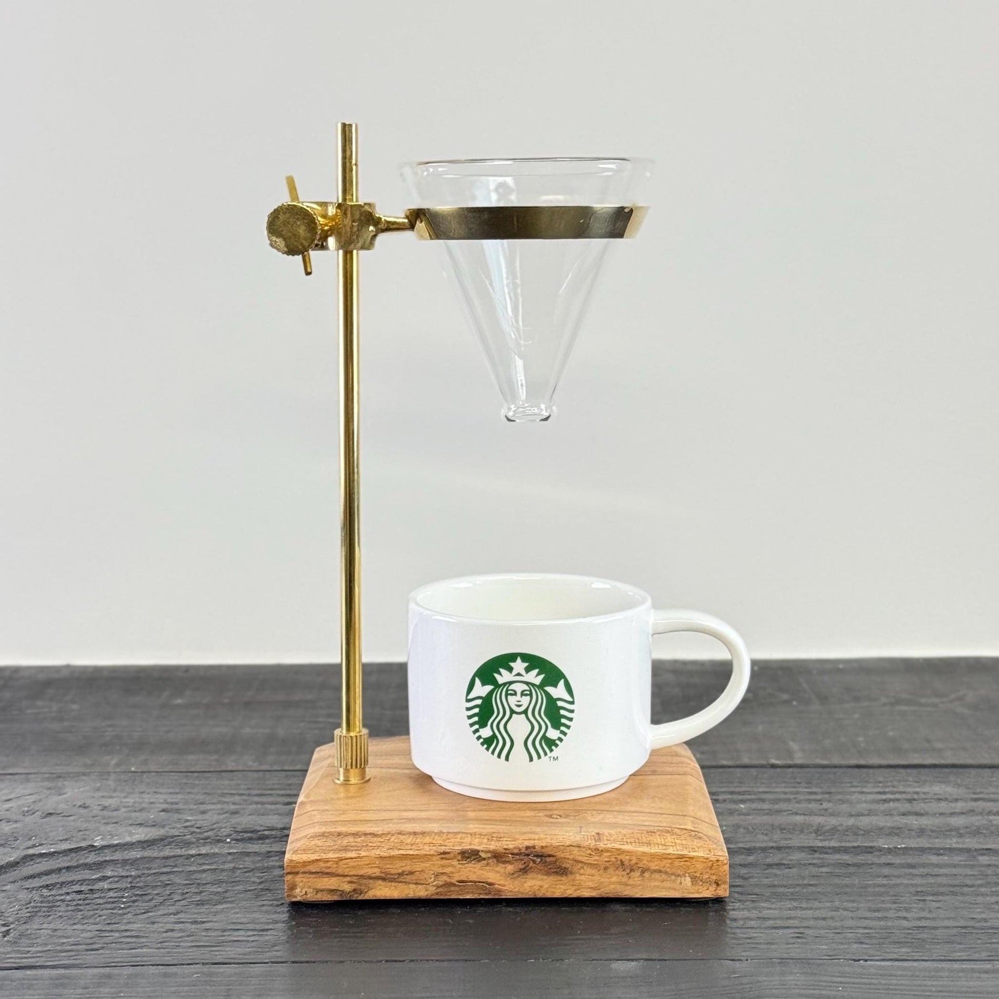 Slow Drip Coffee Pourer | Pour Over Drip Gourmet Kitchen Station Stand With Funnel & Filters | Glass Holder