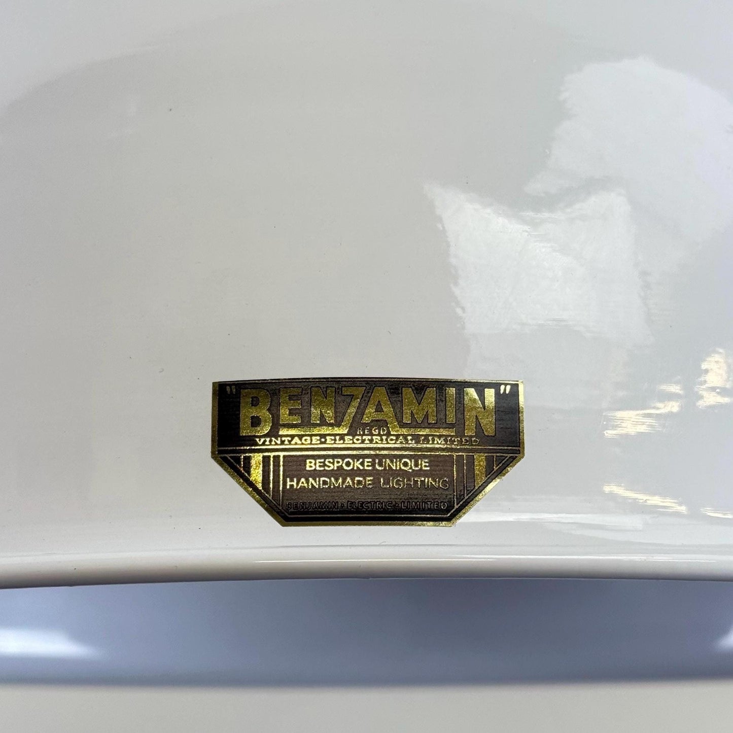 Morley XL ~ Original White RLM Deep Dome Reflector Lampshade Pendant Set Light ~ 13 Inch