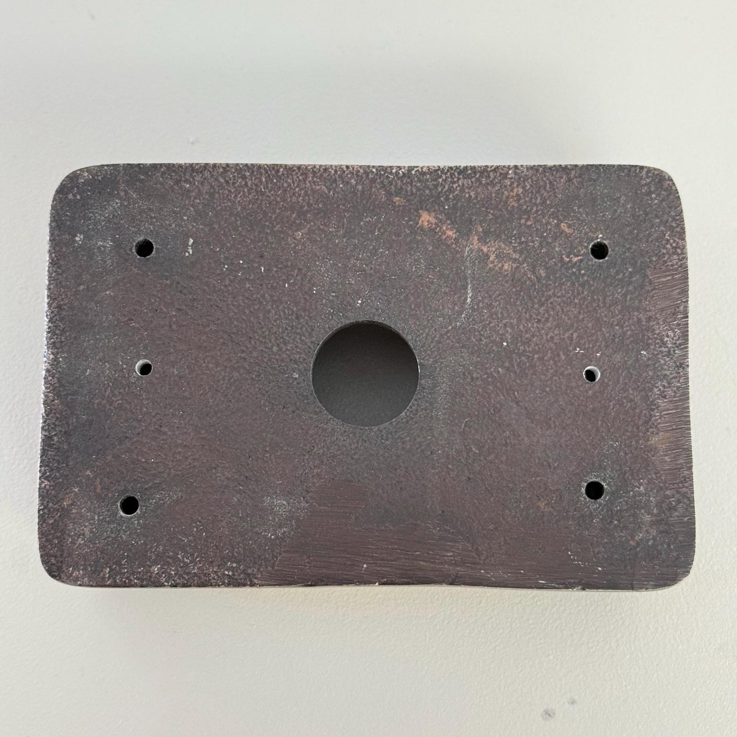 Black Nickel Double Gang Plug Socket with Industrial Antique Copper Back Conduit Box